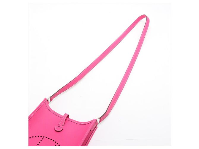 Hermès Evelyne 16 TPM Epsom Leather Hobo Crossbody Rose Tyrien Rosa - vista 5