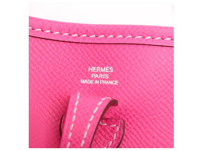 Hermès Evelyne 16 TPM Epsom Leather Hobo Crossbody Rose Tyrien Rosa - vista 7