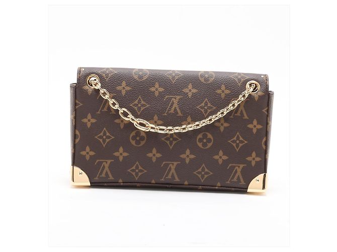 Louis Vuitton Borsa a tracolla Trunkie East West Canvas Flap Monogram Marrone - vista 2