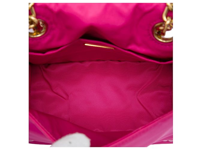 Borsa a tracolla Prada Small Tessuto con patta e catena Rosa - vista 4