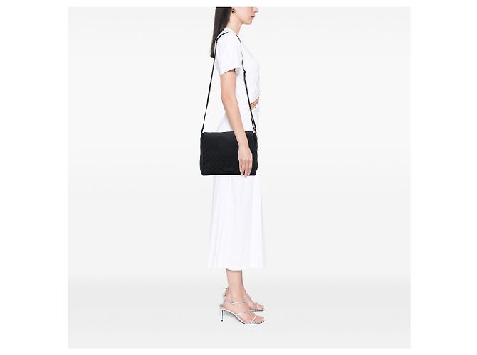 Borsa a tracolla Gucci GG Canvas nera Nero - vista 6