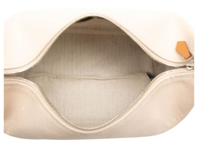 Borsa Vanity Case Hermès Small Toile Bride A Brac Beige - vista 4
