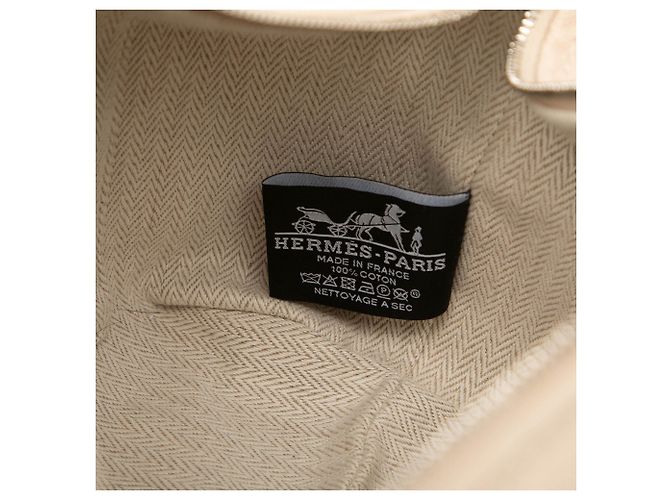 Borsa Vanity Case Hermès Small Toile Bride A Brac Beige - vista 5