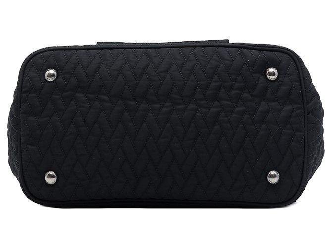 Borsa Tote con catena Prada Impuntu Tessuto Nera Nero - vista 3