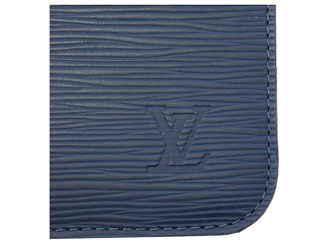 Pochette Louis Vuitton Epi Neverfull Blu - vista 5
