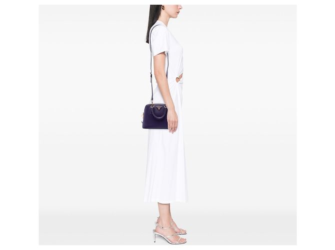 Sac à main Prada Small Saffiano Lux Promenade Violet - vue 6