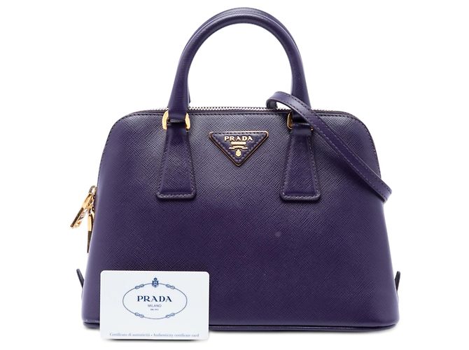 Sac à main Prada Small Saffiano Lux Promenade Violet - vue 7