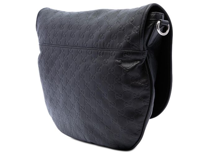 Borsa a tracolla con patta Gucci Guccissima nera Nero - vista 2