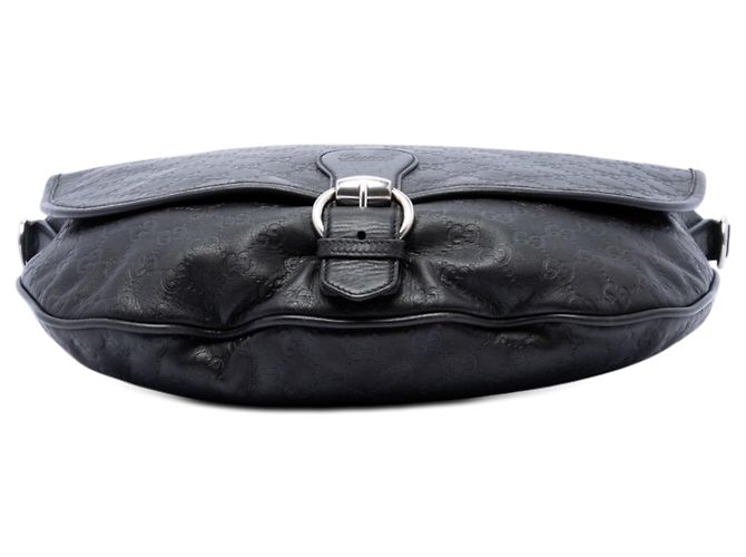 Borsa a tracolla con patta Gucci Guccissima nera Nero - vista 3