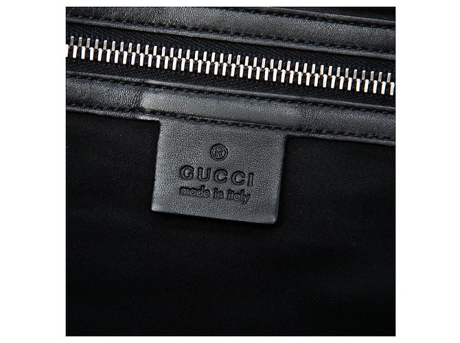 Borsa a tracolla con patta Gucci Guccissima nera Nero - vista 5