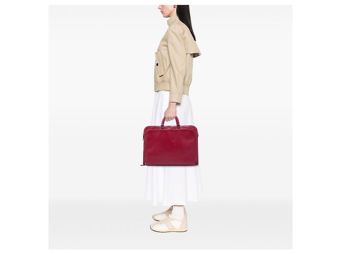 Borsa business Prada Saffiano rossa Rosso - vista 6