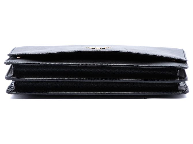 Bolso bandolera Prada Saffiano Wallet on Strap Negro - vista 3