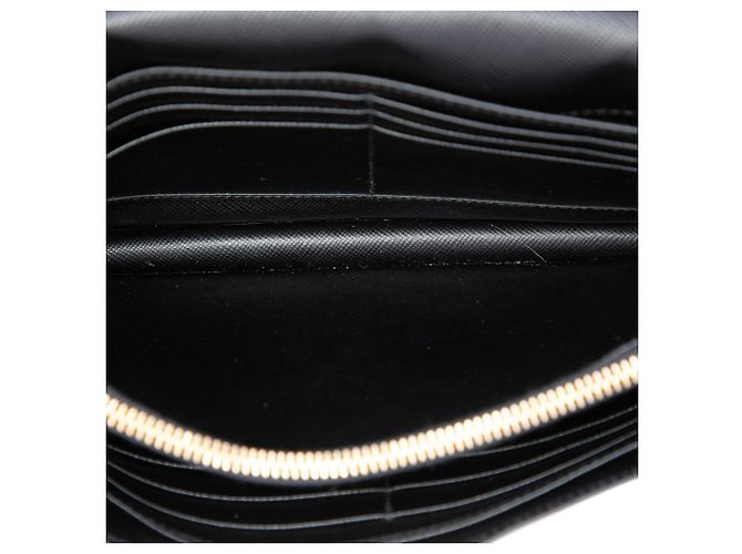 Bolso bandolera Prada Saffiano Wallet on Strap Negro - vista 4