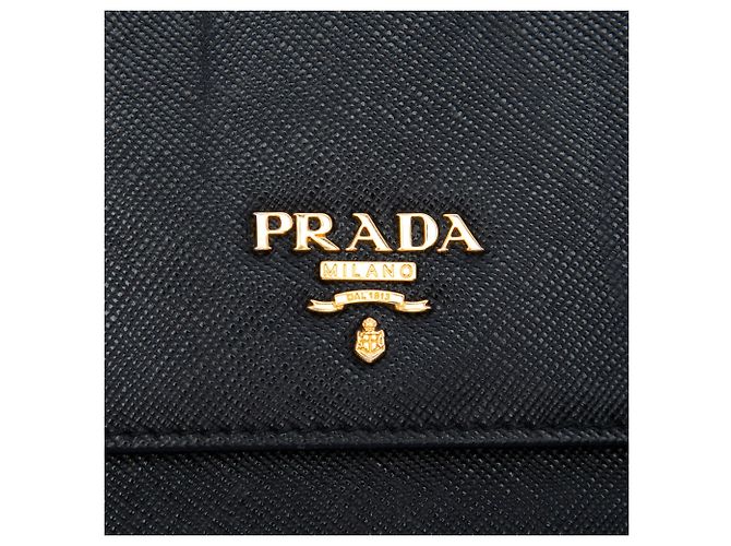 Bolso bandolera Prada Saffiano Wallet on Strap Negro - vista 5