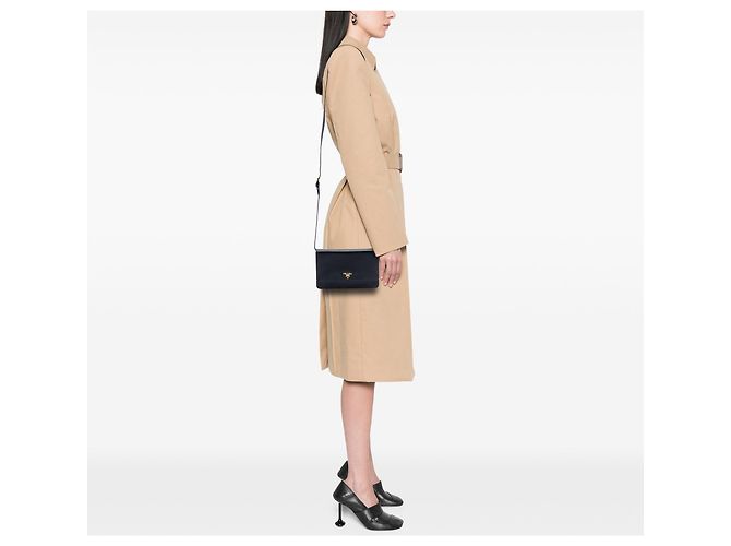 Bolso bandolera Prada Saffiano Wallet on Strap Negro - vista 6