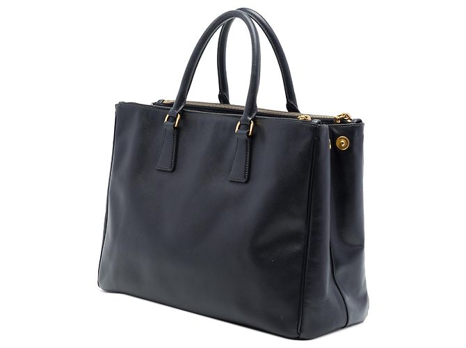 Prada Galleria Double Zip Satchel Medium aus Saffiano Lux Leder in Schwarz - Ansicht 2