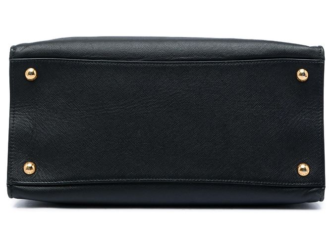 Borsa Tote Satchel Prada Saffiano Soft con tripla tasca nera Nero - vista 3