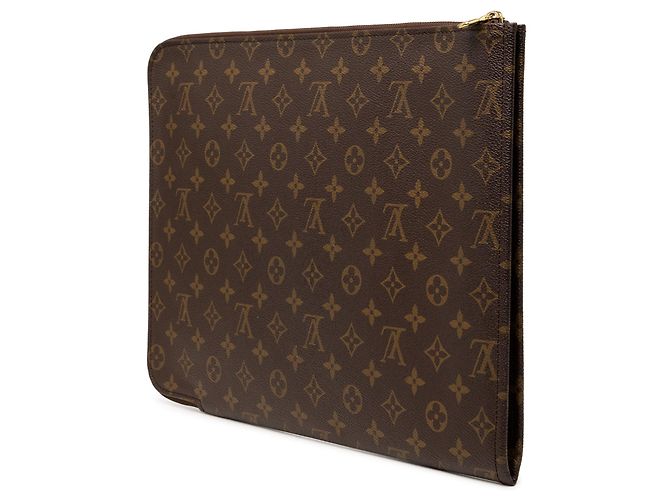 Borsa Business Portfolio Louis Vuitton Monogram Poche Documents Marrone - vista 2