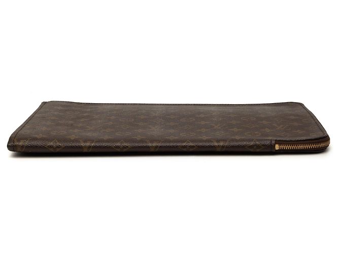 Borsa Business Portfolio Louis Vuitton Monogram Poche Documents Marrone - vista 3