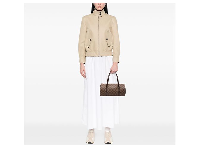Borsa a mano Louis Vuitton Papillon 30 Damier Ebene Marrone - vista 7