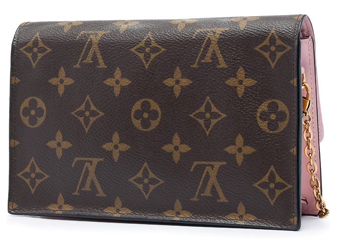 Borsa a tracolla Louis Vuitton Monogram Flore Wallet On Chain Marrone - vista 2