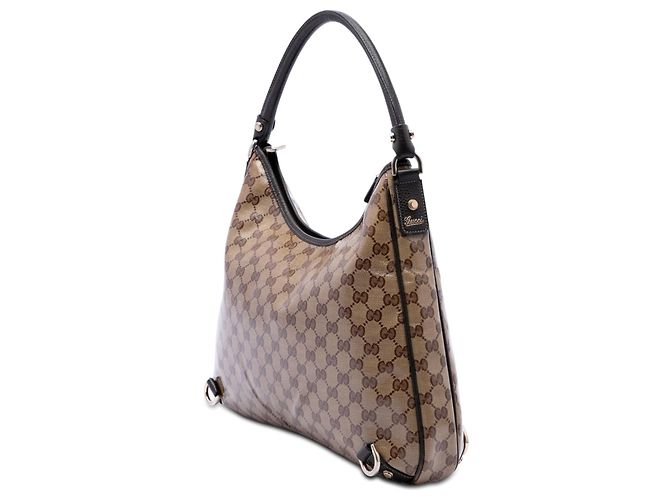 Gucci GG Crystal Abbey D Ring Schultertasche Beige - Ansicht 2