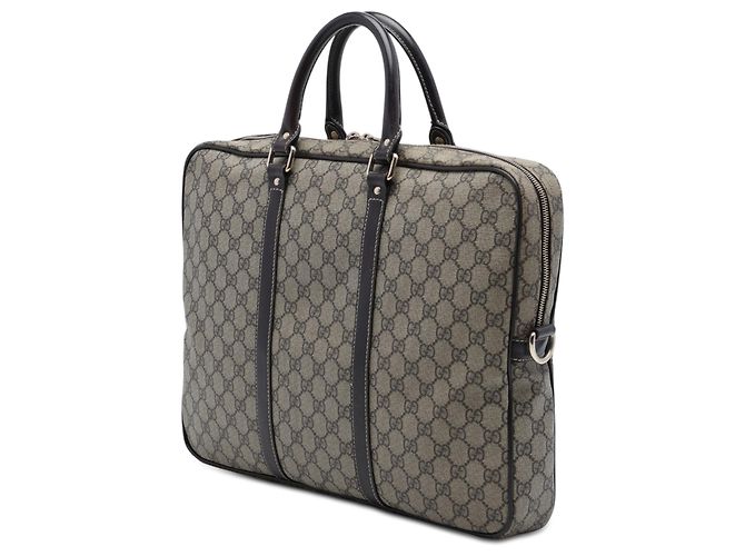 Borsa business Gucci GG Supreme beige - vista 2