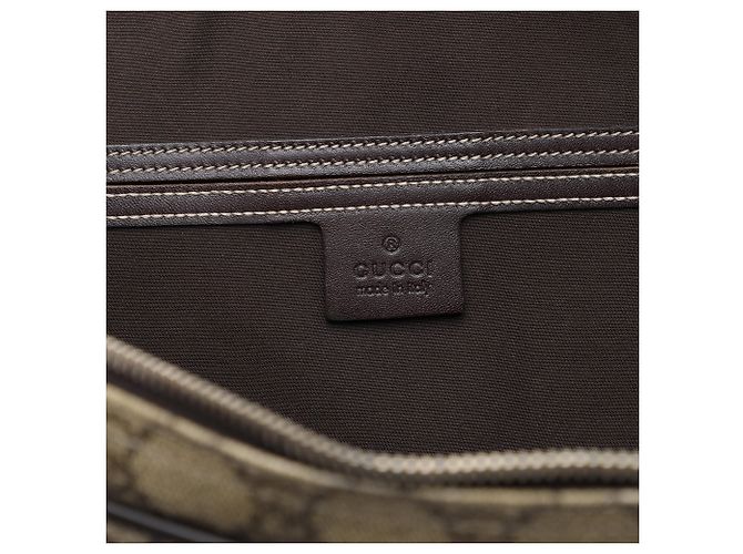 Borsa business Gucci GG Supreme beige - vista 5
