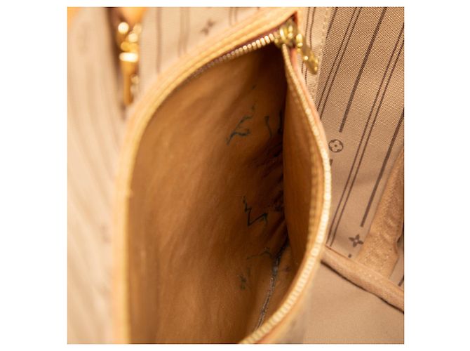 Borsa Tote Louis Vuitton Monogram Neverfull MM Marrone - vista 5