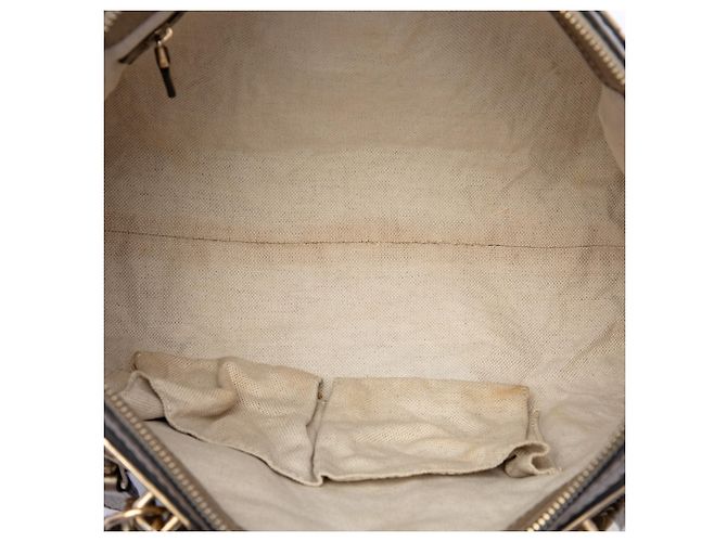 Borsa Satchel Gucci GG Canvas Bella Beige - vista 4