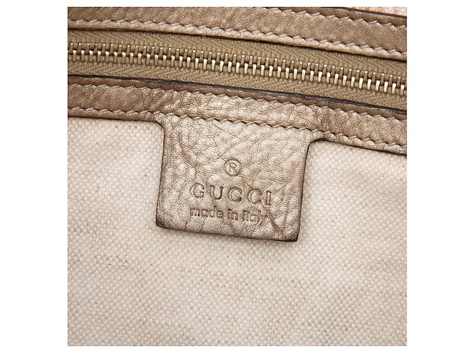 Borsa Satchel Gucci GG Canvas Bella Beige - vista 5