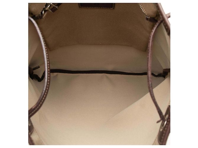 Borsa a tracolla Prada in tela Canapa logo beige - vista 4