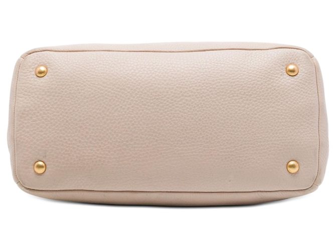 Borsa Tote Satchel Convertible Aperta Prada Vitello Phenix marrone - vista 3