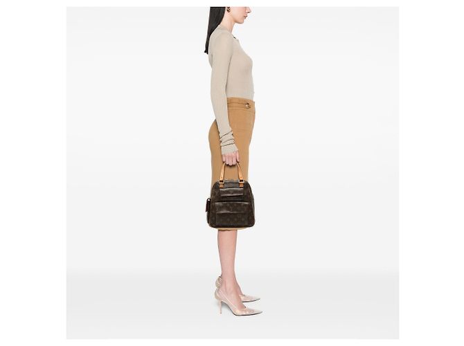 Borsa Louis Vuitton Monogram Excentri Cite Marrone - vista 6