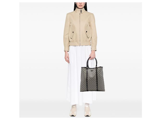 Tote Verticale Gucci GG Supreme Joy Beige - vista 6