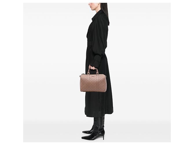 Borsa Boston Gucci Medium Guccissima Joy Marrone - vista 7