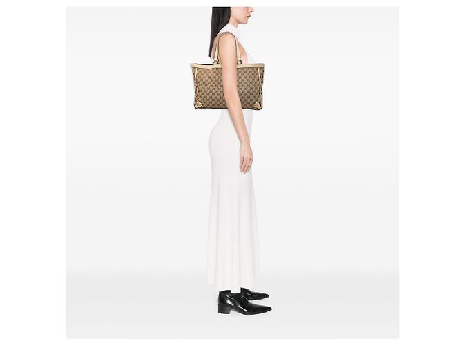 Tote Gucci GG Canvas Abbey D Ring Beige - vista 7