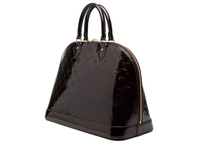 Borsa Louis Vuitton Monogram Vernis Alma GM Viola Porpora - vista 2