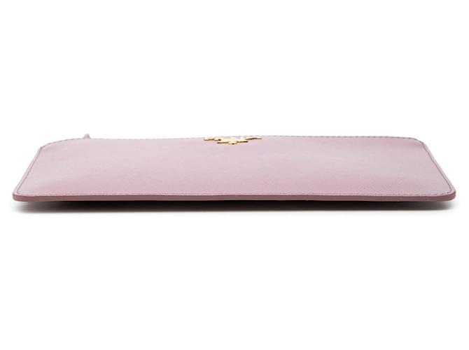 Pouch piatta Prada Saffiano rosa - vista 3