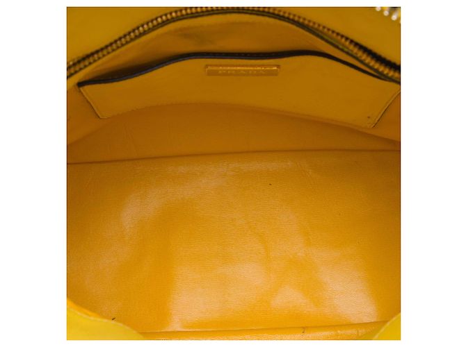 Borsa Dome Prada Large in pelle Saffiano gialla Giallo - vista 4