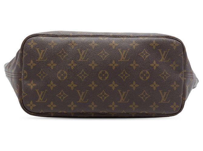 Borsa Tote Louis Vuitton Monogram Neverfull MM Marrone - vista 3
