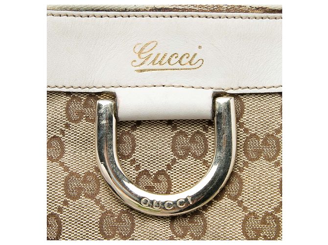 Borsa a tracolla Gucci GG Canvas Abbey D Ring Beige - vista 5