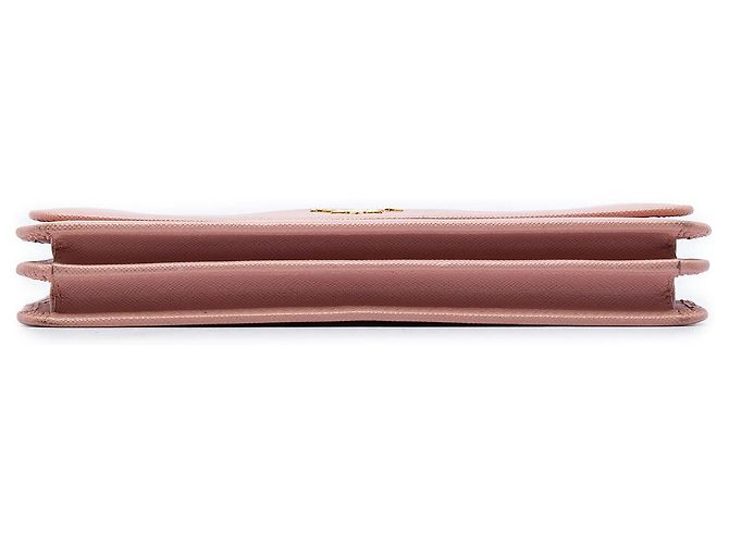 Borsa a tracolla Prada Saffiano Wallet on Strap Rosa - vista 3
