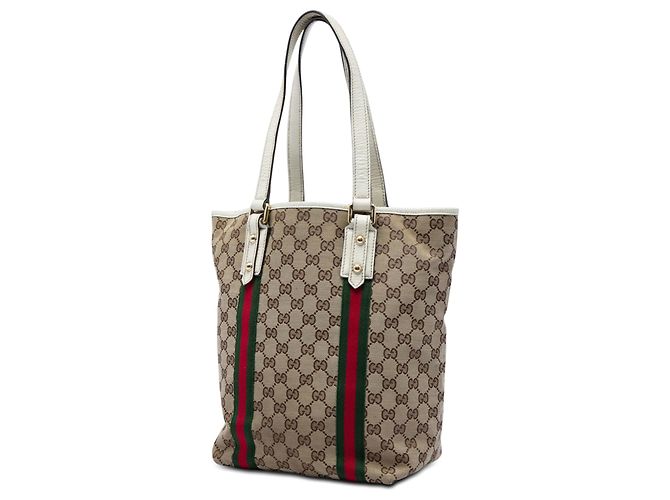 Tote Gucci GG Canvas Web Jolicoeur Bianco - vista 2