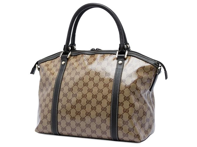 Bolsa Satchel Dome Gucci Medium GG Crystal Charm Bege - vista 2