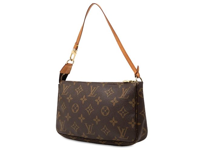 Borsa a tracolla Louis Vuitton Monogram Pochette Accessoires Marrone - vista 2