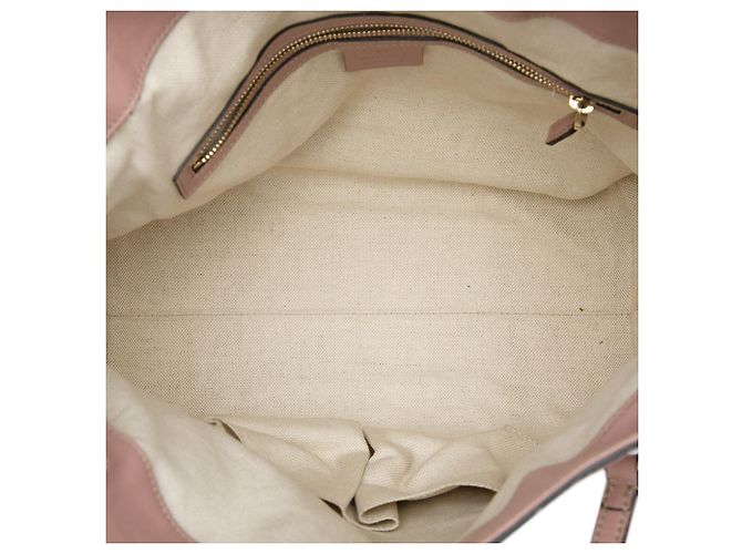 Borsa Tote Gucci Bree Fold Over Medium Guccissima Rosa - vista 4