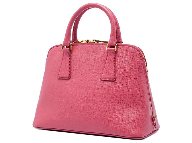 Prada Small Saffiano Lux Promenade Satchel Rosa Pink - Ansicht 2