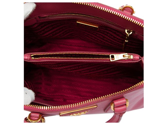 Prada Small Saffiano Lux Promenade Satchel Rosa Pink - Ansicht 4