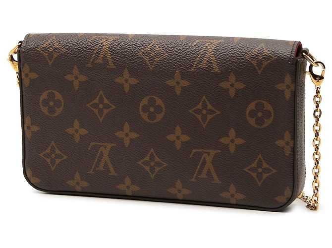 Borsa a tracolla Louis Vuitton Monogram Pochette Felicie Marrone - vista 2